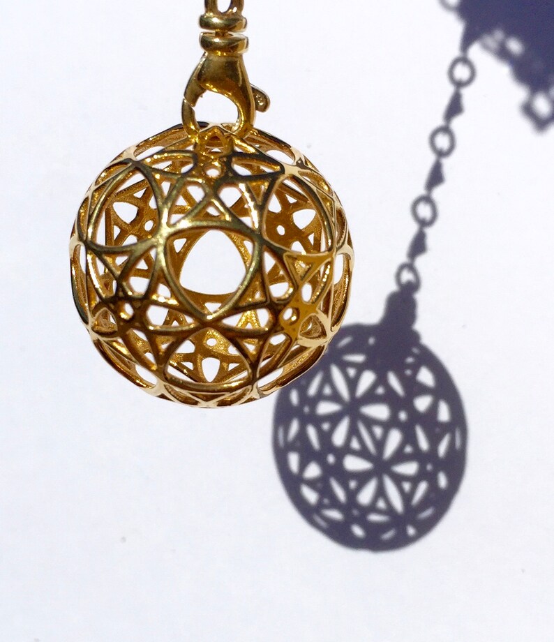 18k Gold Allsphyr Sacred Geometry Jewelry Art Pendant Sphere Etsy