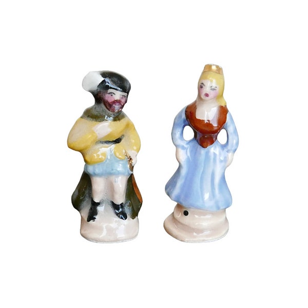 Feve Artisanale Niçoise, Personnage Roi et Reine, Faience Miniature, Petit Sujet 36mm, Figurine Décor de Gateau des Rois, Objet de Vitrine