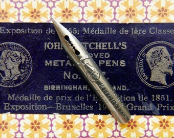 Ancienne Plume Estampée John Mitchell's 047 EF Montgolfiere pour porte plume Ecriture Calligraphie