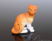 Antique Dollhouse Miniature 1.25 quot tiny Lion Germany Bisque Figurine Mini doll pet Kister toy Zoo Wild Animal German porcelain Figure