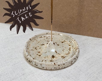 Retro Speckled Incense Holder | Stoneware Ceramic | Seconds Sale