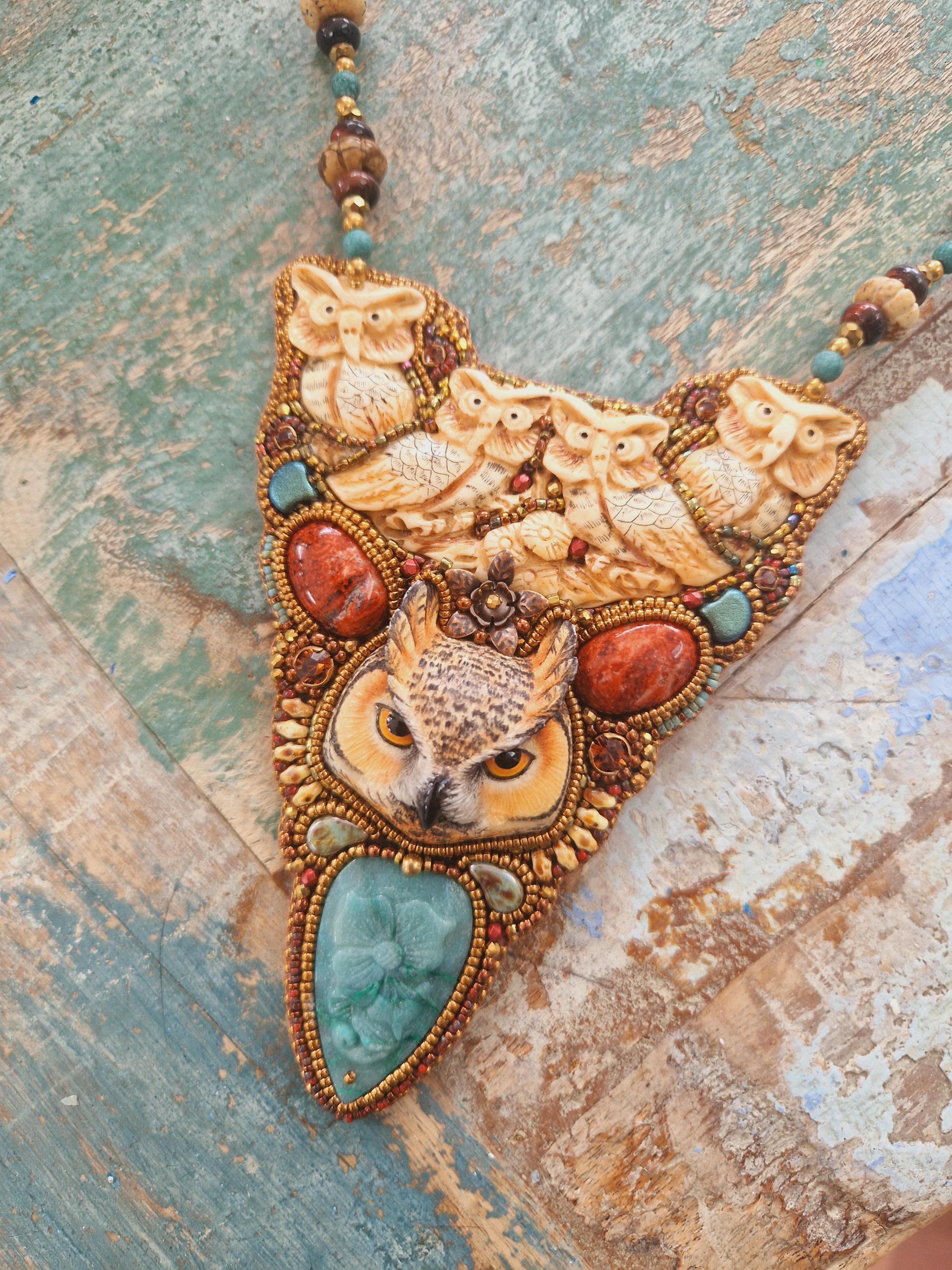 The owl totem necklace.