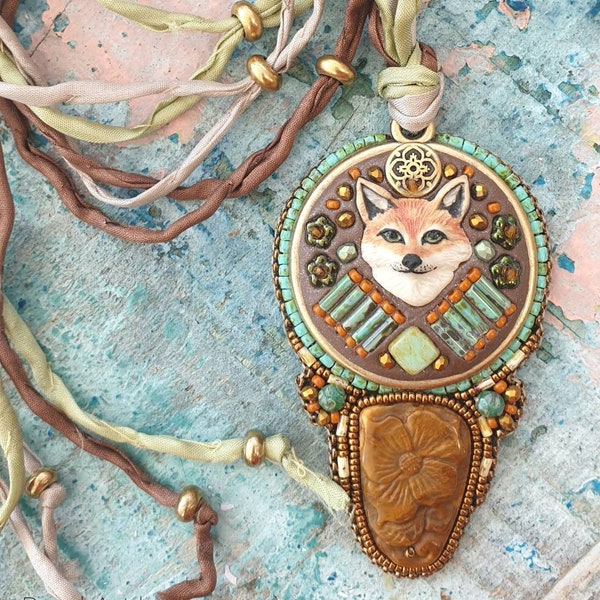 Fox and Tiger eye necklace