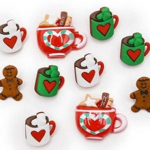 CHRISTMAS COOKIE and COCOA Buttons