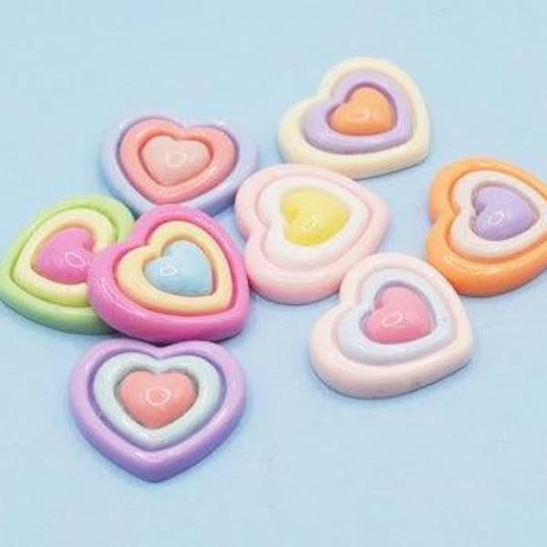 PASTEL HEARTS FLATBACKS