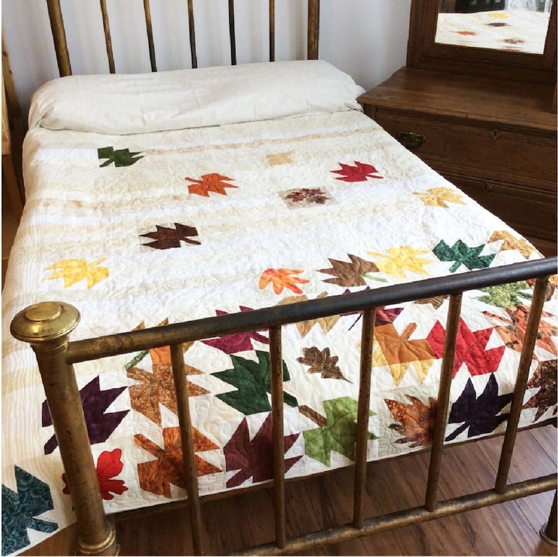 FALLING LEAVES QUILT Pattern - Etsy