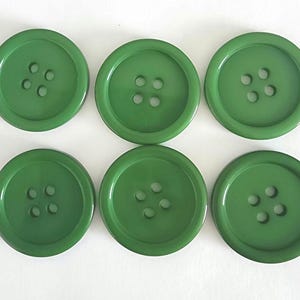 1" CHRISTMAS GREEN ROUND Buttons
