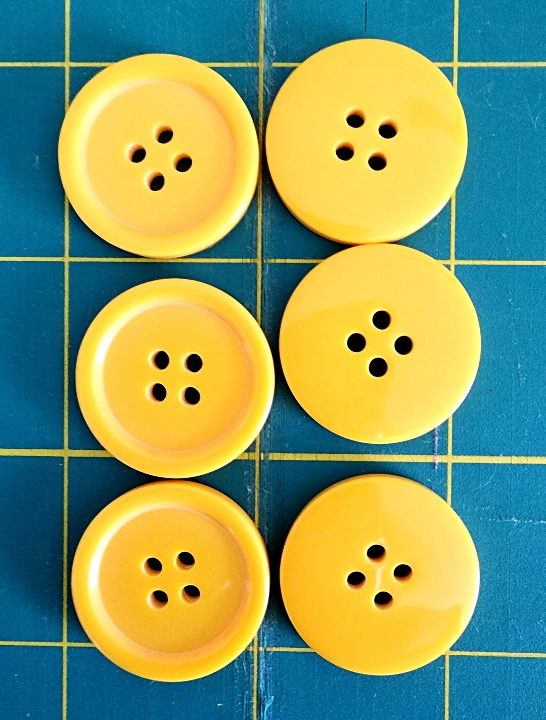 Yellow Buttons Row YELLOW ROUND BUTTONS - Etsy