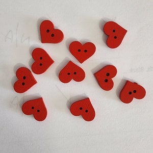 RED HEART BUTTONS