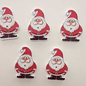 SANTA WOOD BUTTONS