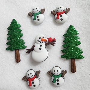 CUTE SNOWMAN BUTTONS
