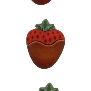 BOUTONS CHOCOLAT FRAISE - Lot de 3