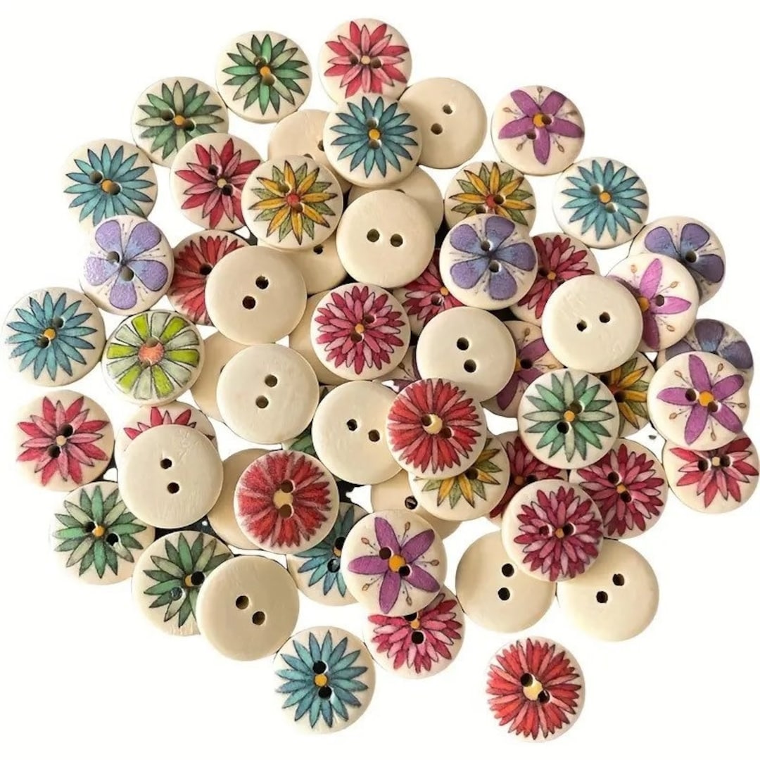FLORAL BUTTONS - Etsy