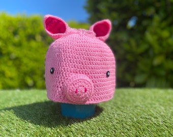 CROCHET PATTERN: Pig Hat in 3 sizes. Baby, Child and Adult