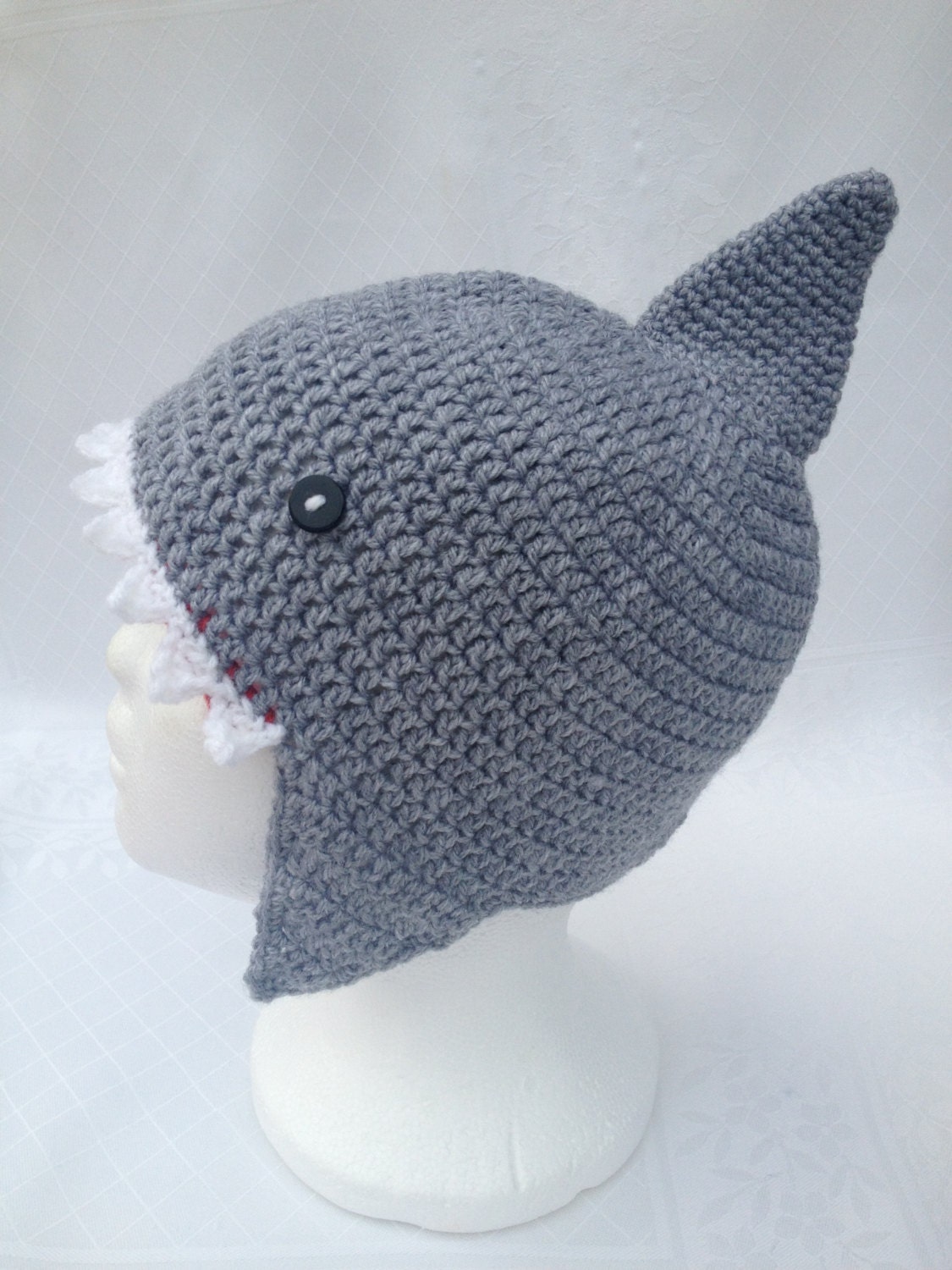 CROCHET PATTERN Shark Hat in 3 Sizes. Baby Child and Adult Etsy