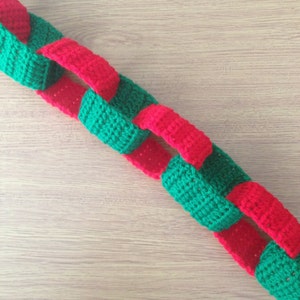 CROCHET PATTERN: Crochet Paper Chains Scarf or Decoration