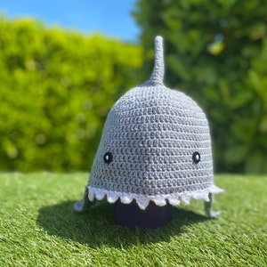 CROCHET PATTERN: Shark Hat in 3 sizes. Baby, Child and Adult