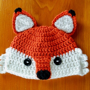 Fox Hat, Crochet Fox Hat, Newborn to Adult sizes available, Photo Prop Hat, Hat for Baby, Christmas Gift idea, Baby Gift, Baby Shower Gift