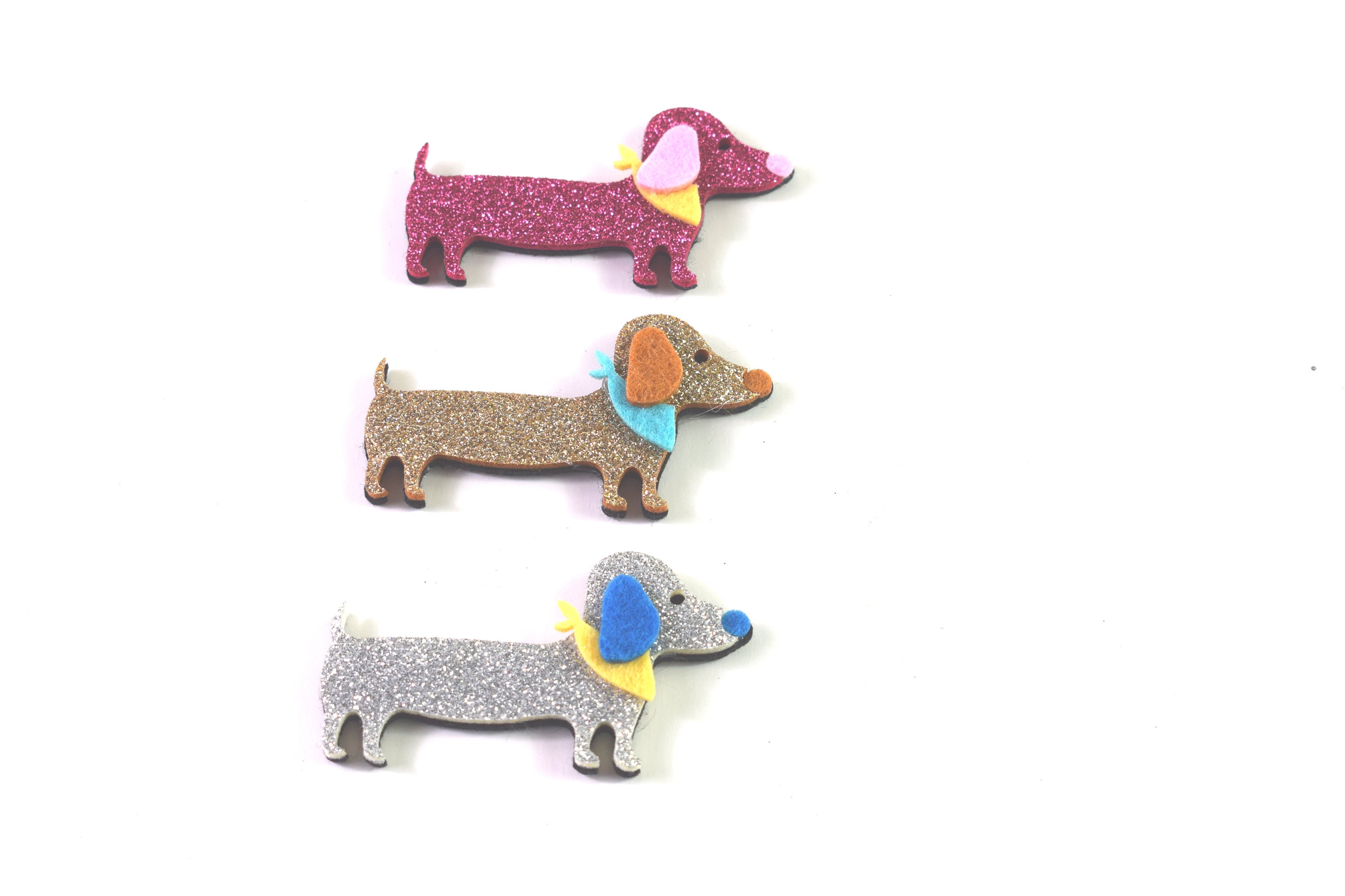 Felt Glitter Sausage Dogs Headbands Bows Journals Jewelry | Etsy