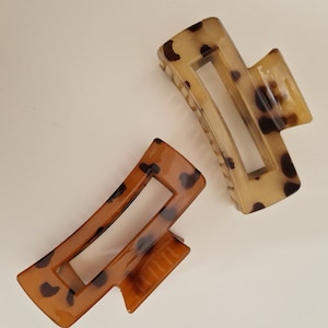 SCHNÄPPCHEN zum halben Preis Acetate Rechteck Schildkröte Mädchen Haarkralle Kieferclip 10 cm