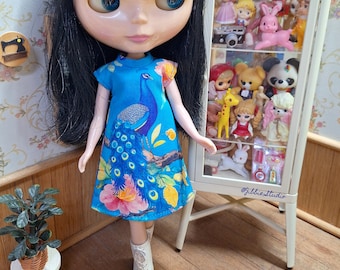 Peacock Dress for Neo Blythe /Licca /Ruruko/Skipper/Holala/Madeline/Susie sad eyes