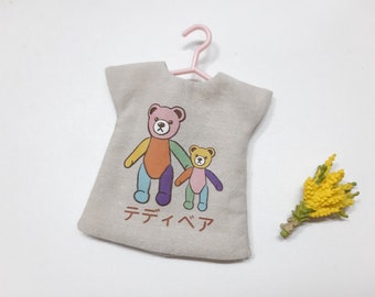 Pastel Bear : Doll clothes for Blythe Licca Lati doll