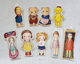 Jibbie’s doll Keychain, brooch : Handmade Keyring