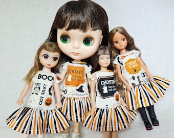 Halloween Dolldress for Blythe, Licca, Skipper, Susie sad eyes, Holala