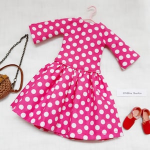 Last one** Pink Polkadots Dress for Neo Blythe Licca Skipper Momoko
