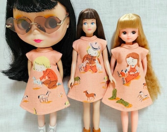 Dolldress for Blythe, Licca, Skipper, Susie sad eyes, Holala