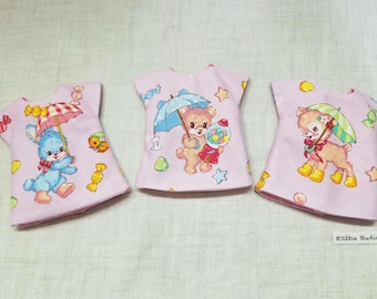 Doll Clothes Set: Japanese Cotton Dress & Blouse - Fits Blythe, Lati Yellow