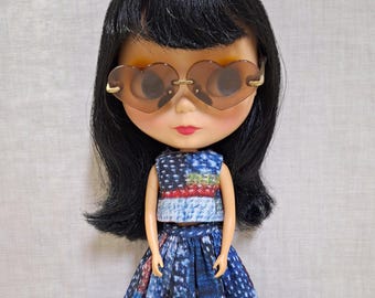 Boro Patchwork Doll Outfit: Fits Blythe, Licca, Skipper Dolls
