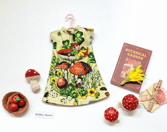 Restock!! Dollclothes Elf and Mushrooms : for Blythe, Licca, Skipper, Holala, Ruruko or similarly size