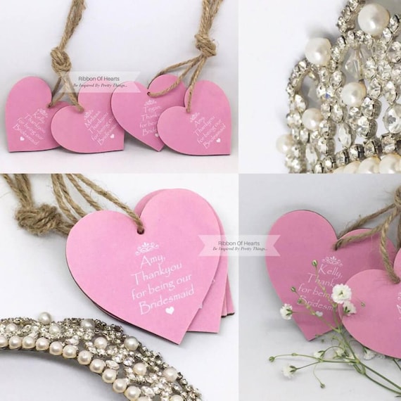 thank you keepsake Personalised Maid of Honour /& Bridesmaid Flower girl gift