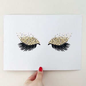 Eyelash Sparkles A4 Print, Salon Wall Decor, Beauty Gift