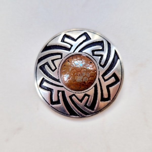 Celtic Brooch – St Justin Pewter Design by Gito | Traditional Celtic Jewellery | Cloak Pin or Scarf Brooch