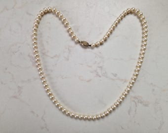 Collier Ancien Vintage Perles Et Strass Ciro SCP - Fermoir En Argent 925, Vers 1950