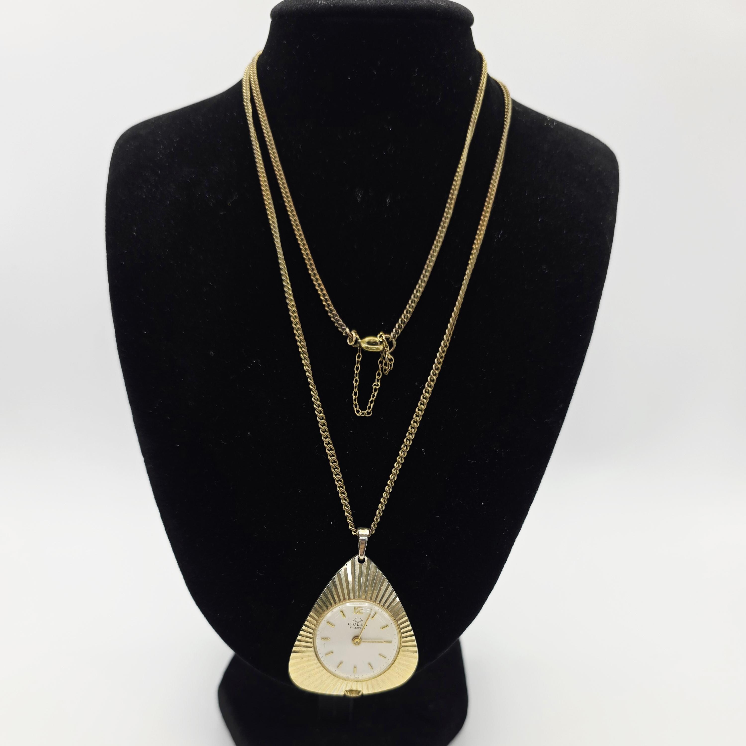 Vintage Vibro Ladies Necklace Pendant Watch Winds Runs Works Wind Watch Pendant - Etsy main image 2