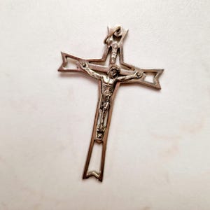 Vintage Crucifix Pendant | Made in Italy | Jesus on Cross | Rosary or Necklace Charm