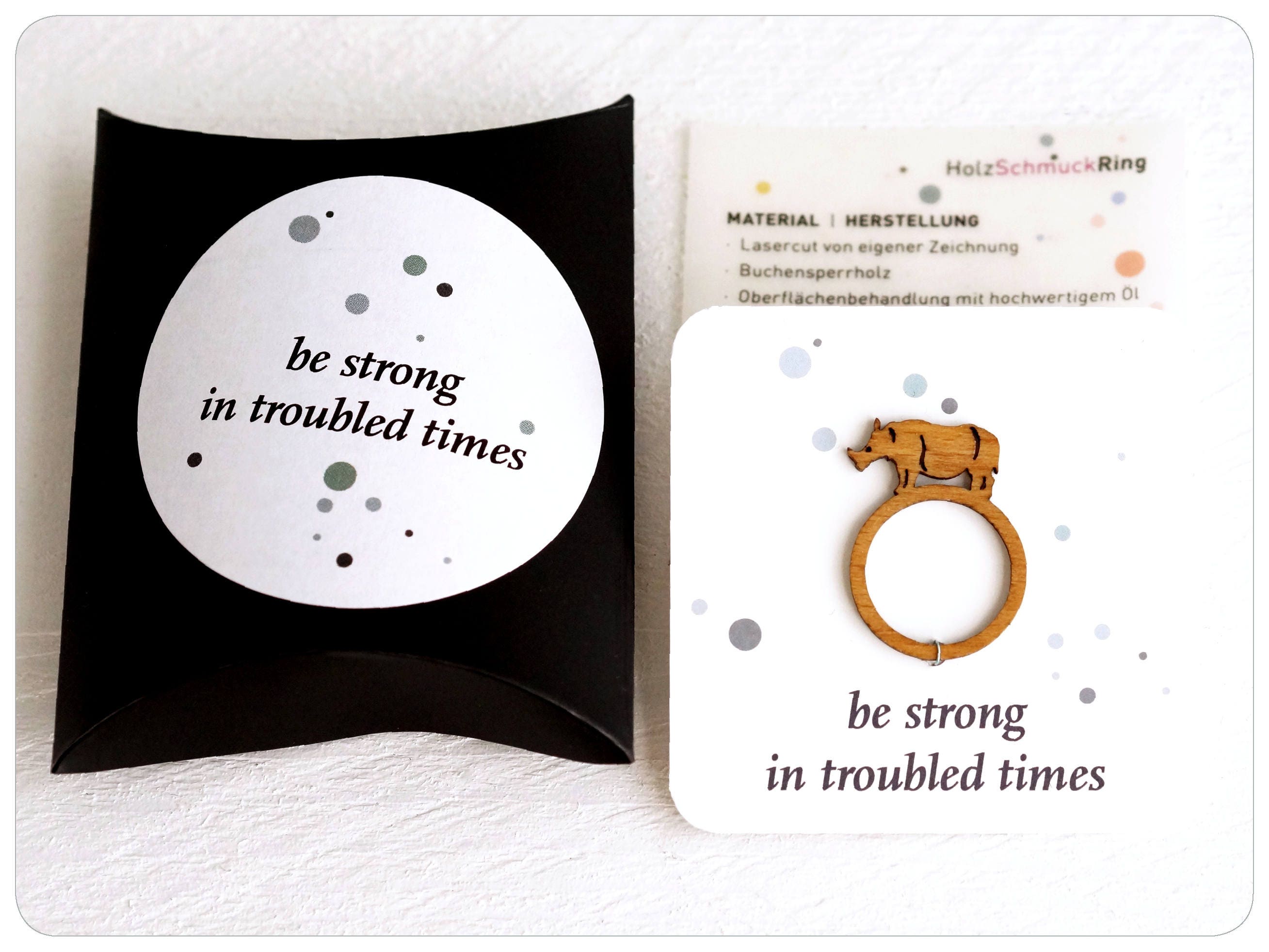 Nashorn Ring der Nashorn-Holzring erinnert Dich daran stark | Etsy