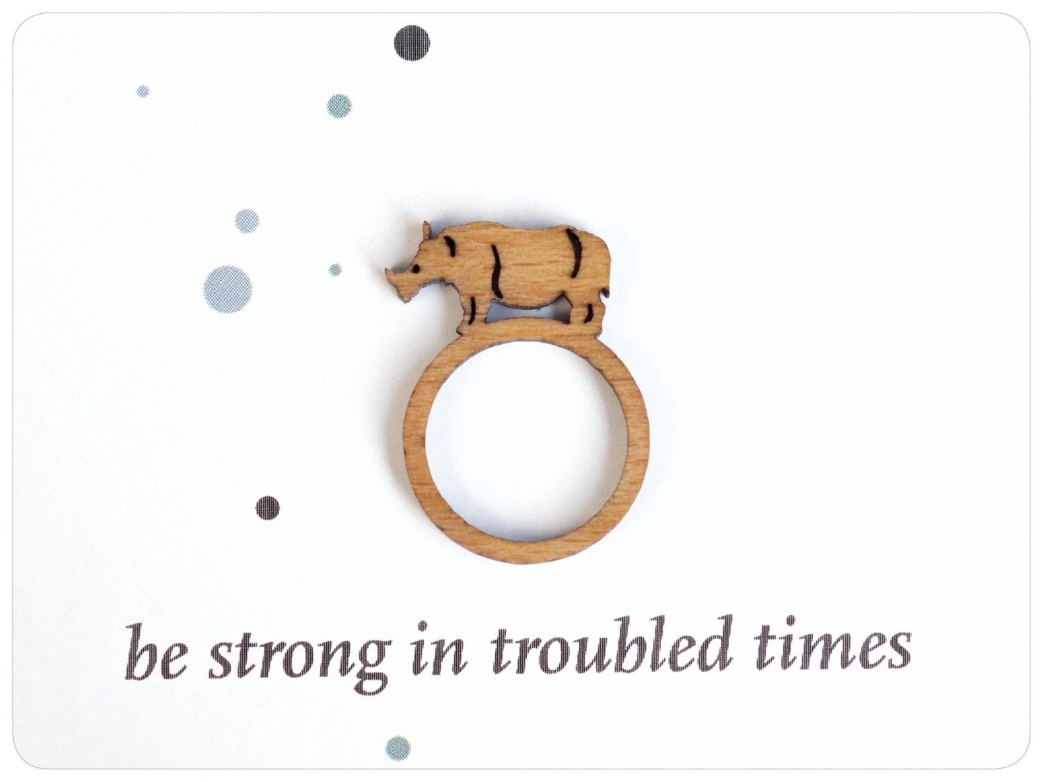 Nashorn Ring der Nashorn-Holzring erinnert Dich daran stark | Etsy