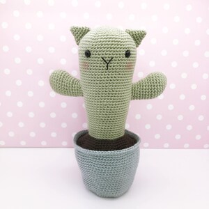 Cactus crochet amigurumi PATTERN, crochet cactus cat catcus pattern, amigurumi PDF pattern, catcus pattern, Instant download image 6