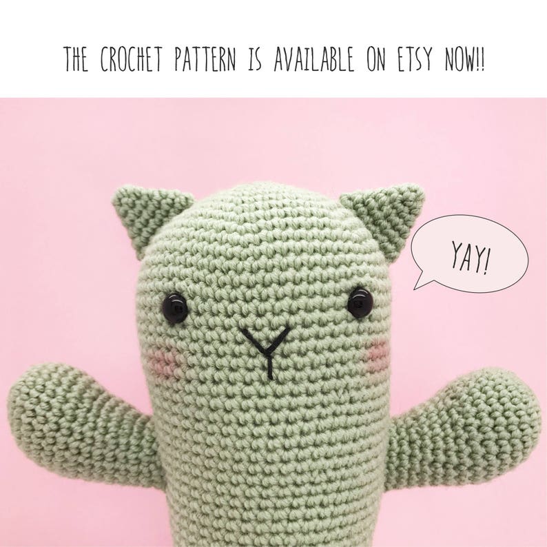 Cactus crochet amigurumi PATTERN, crochet cactus cat catcus pattern, amigurumi PDF pattern, catcus pattern, Instant download image 7