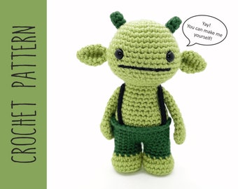 Monster amigurumi crochet PATTERN, crochet cute monster pattern, amigurumi PDF pattern, kawaii monster toy pattern, Instant download