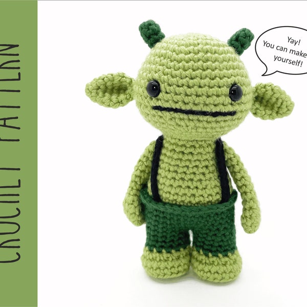 Monster amigurumi crochet PATTERN, crochet cute monster pattern, amigurumi PDF pattern, kawaii monster toy pattern, Instant download