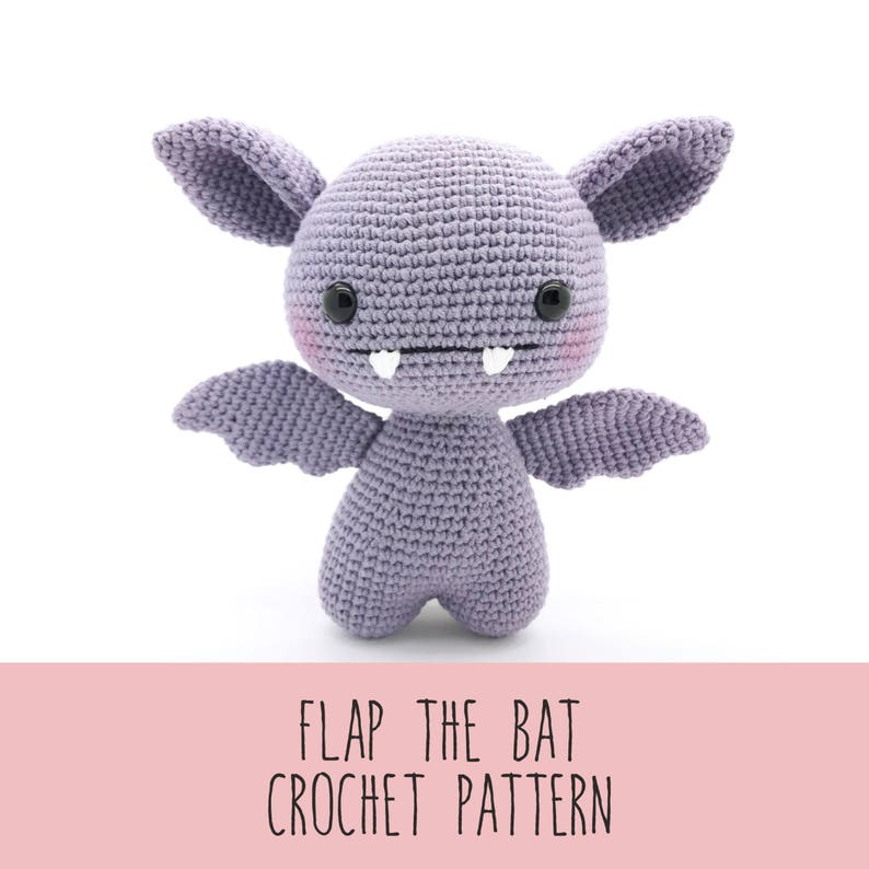 Bat amigurumi crochet PATTERN, crochet cute bat pattern, amigurumi PDF pattern, kawaii bat toy pattern, Instant download image 3