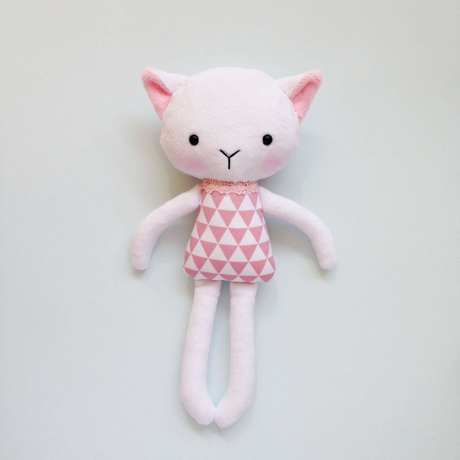 Cat Rag Doll Plush Cat Toy Handmade Cat Doll Heirloom Etsy