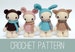 Amigurumi doll crochet PATTERN, crochet dolls pattern, amigurumi PDF pattern, bunny pattern, Instant download 