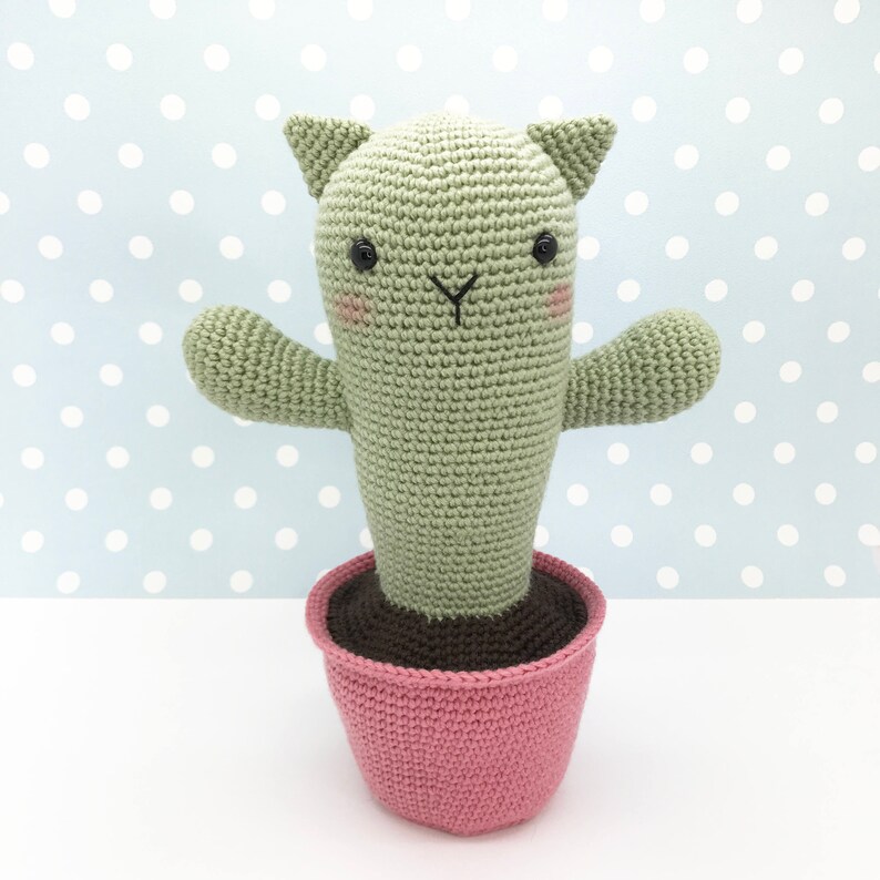 Cactus crochet amigurumi PATTERN, crochet cactus cat catcus pattern, amigurumi PDF pattern, catcus pattern, Instant download image 5