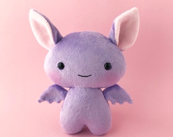 Bat plush toy - Cute stuffed bat - Purple bat  - Bat softie - Kawaii bat - Bat plushie